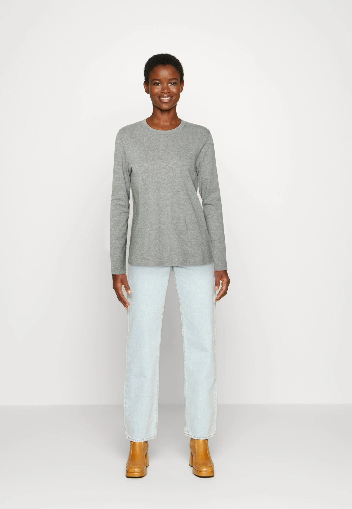 ARKET Long Sleeved Top - Grey Melange 2 ARKET Long Sleeved Top - Grey Melange - Image 2