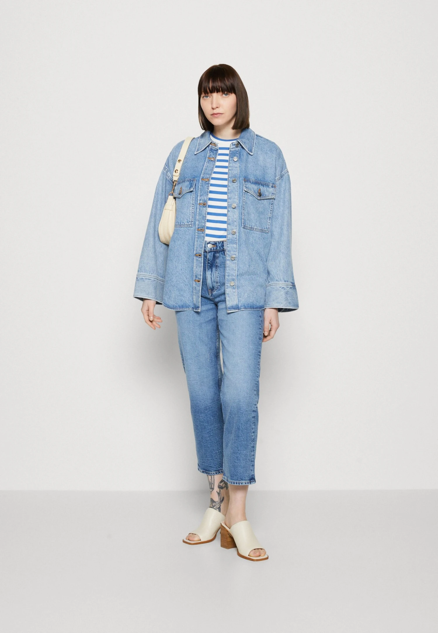 ARKET Button-Down Blouse - Blue Dusty Light 2 ARKET Button-Down Blouse - Blue Dusty Light - Image 2