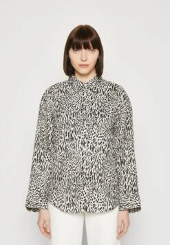 ARKET Button-Down Blouse - Off-White/Black